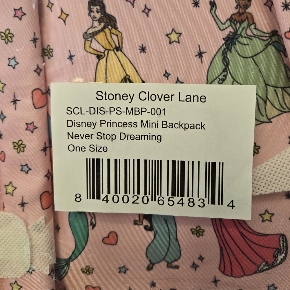 Stoney Clover Lane Disney Princess Never Stop Dreaming Mini Backpack Pink - Picture 10 of 11